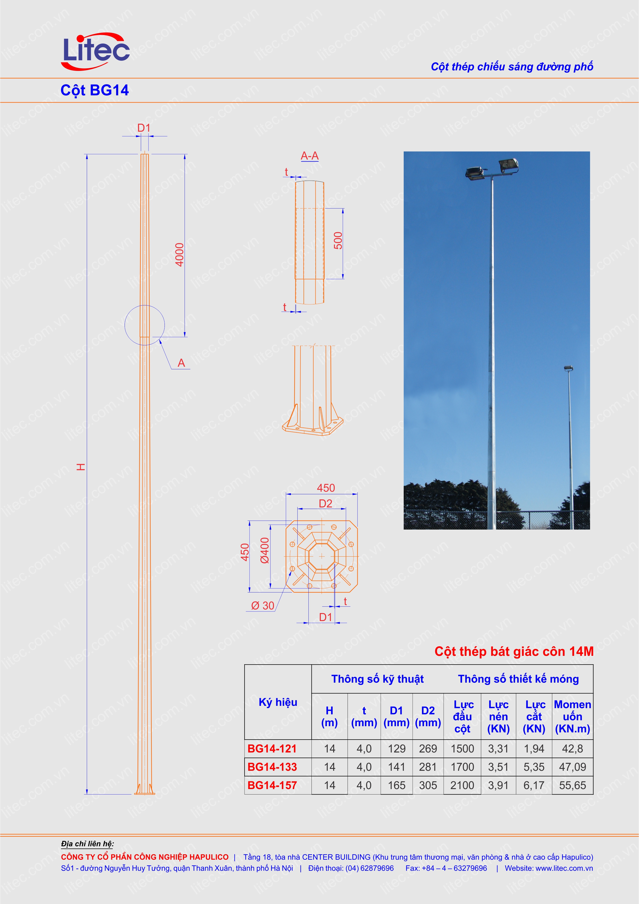 Area Lighting Poles